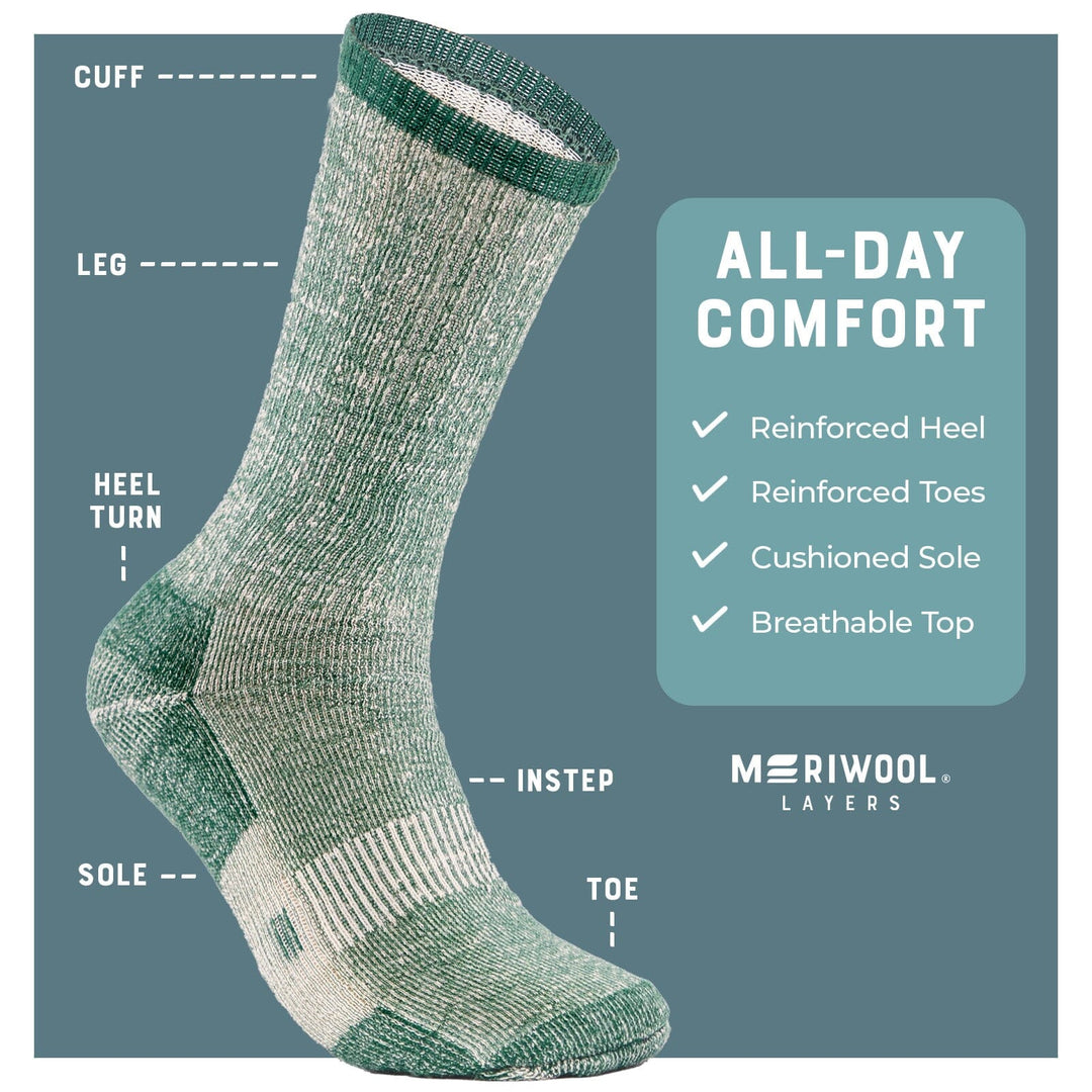 Merino Lightweight Crew Socks - 3PK