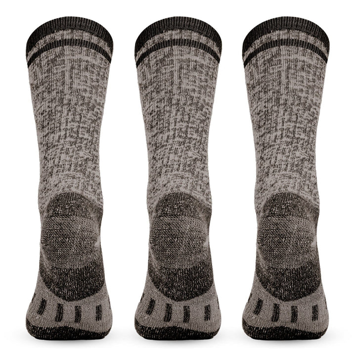 MERINO MIDWEIGHT “SNUG FITTING” CREW SOCKS -3PK