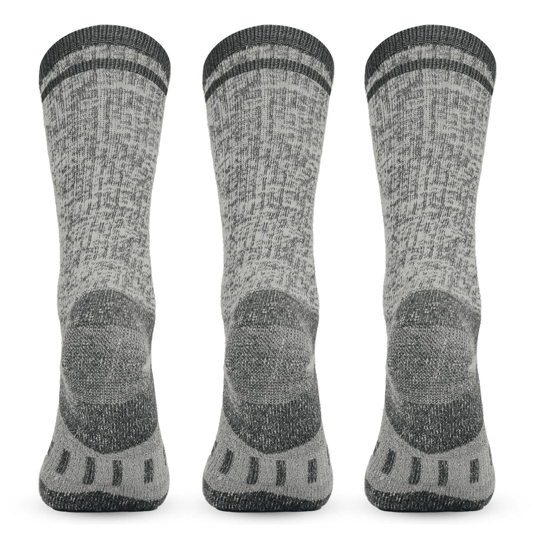 MERINO MIDWEIGHT “SNUG FITTING” CREW SOCKS -3PK