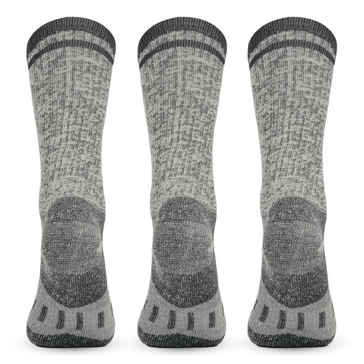 MERINO MIDWEIGHT “SNUG FITTING” CREW SOCKS -3PK