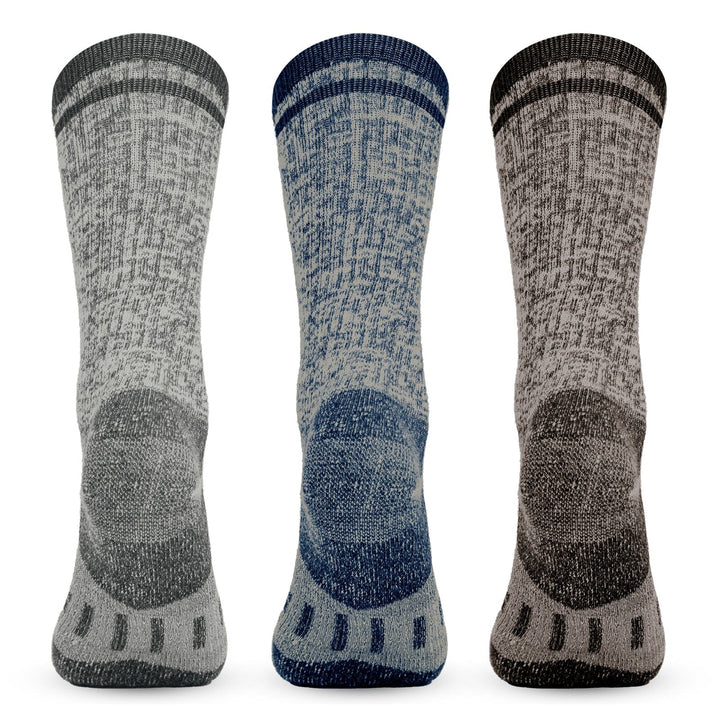 MERINO MIDWEIGHT “SNUG FITTING” CREW SOCKS -3PK