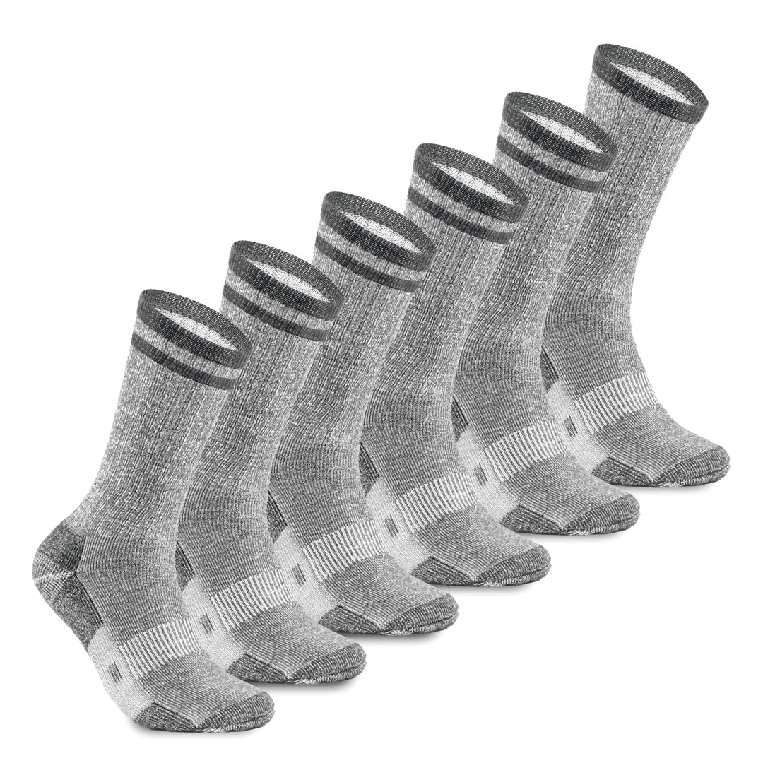 MERINO MIDWEIGHT “SNUG FITTING” CREW SOCKS -3PK