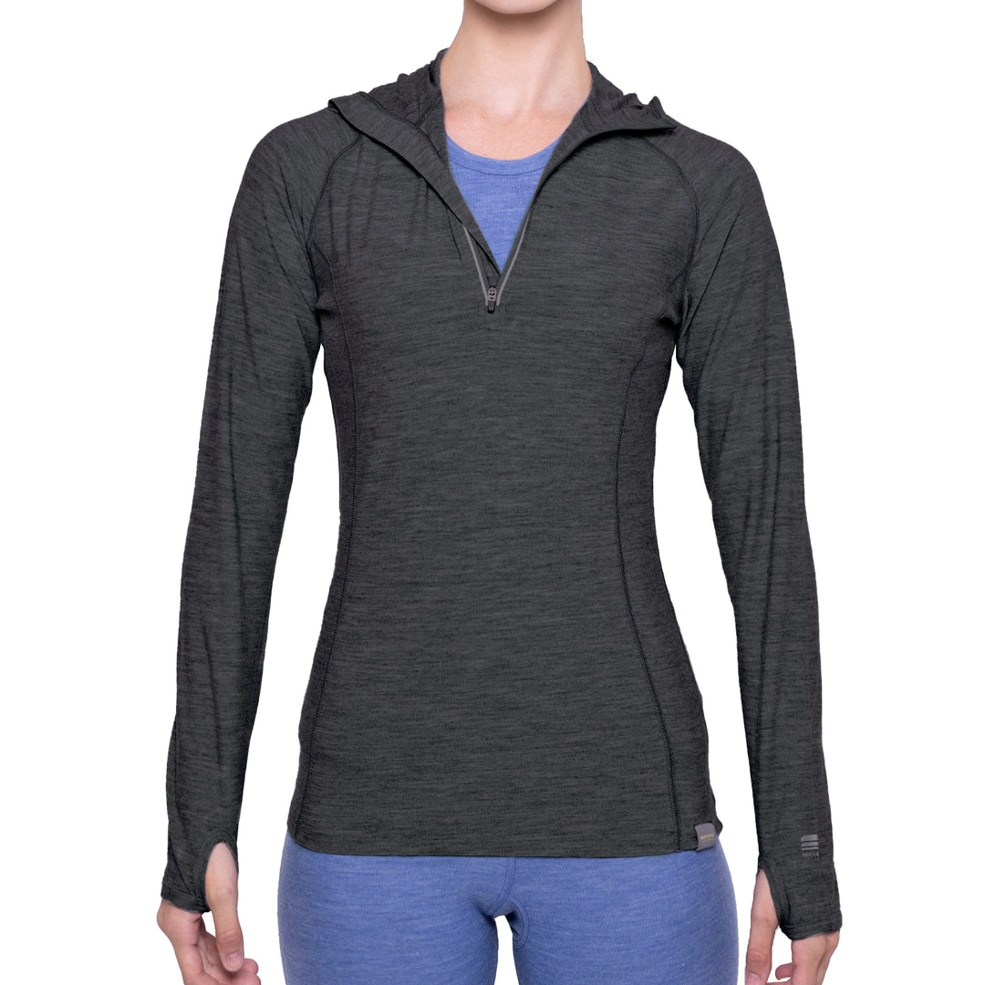 WOMEN'S MERINO 190 BASE LAYER LONG SLEEVE HOODIE