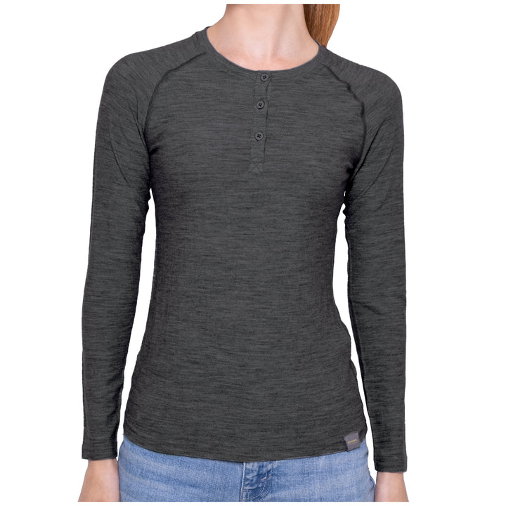 WOMEN'S MERINO 190 BASE LAYER LONG SLEEVE HENLEY