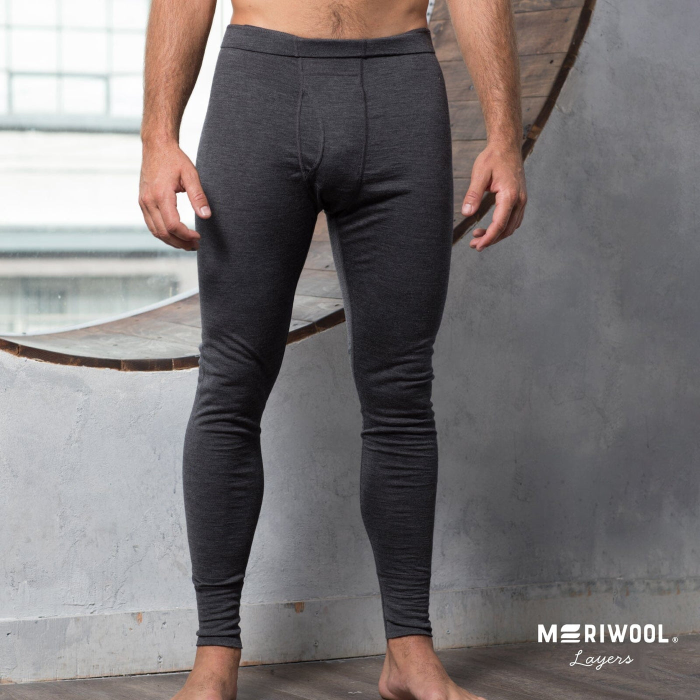 Men's Merino Wool Pants - Heavyweight Base Layer Ocean Blue, Bottom, Underwear, Thermal