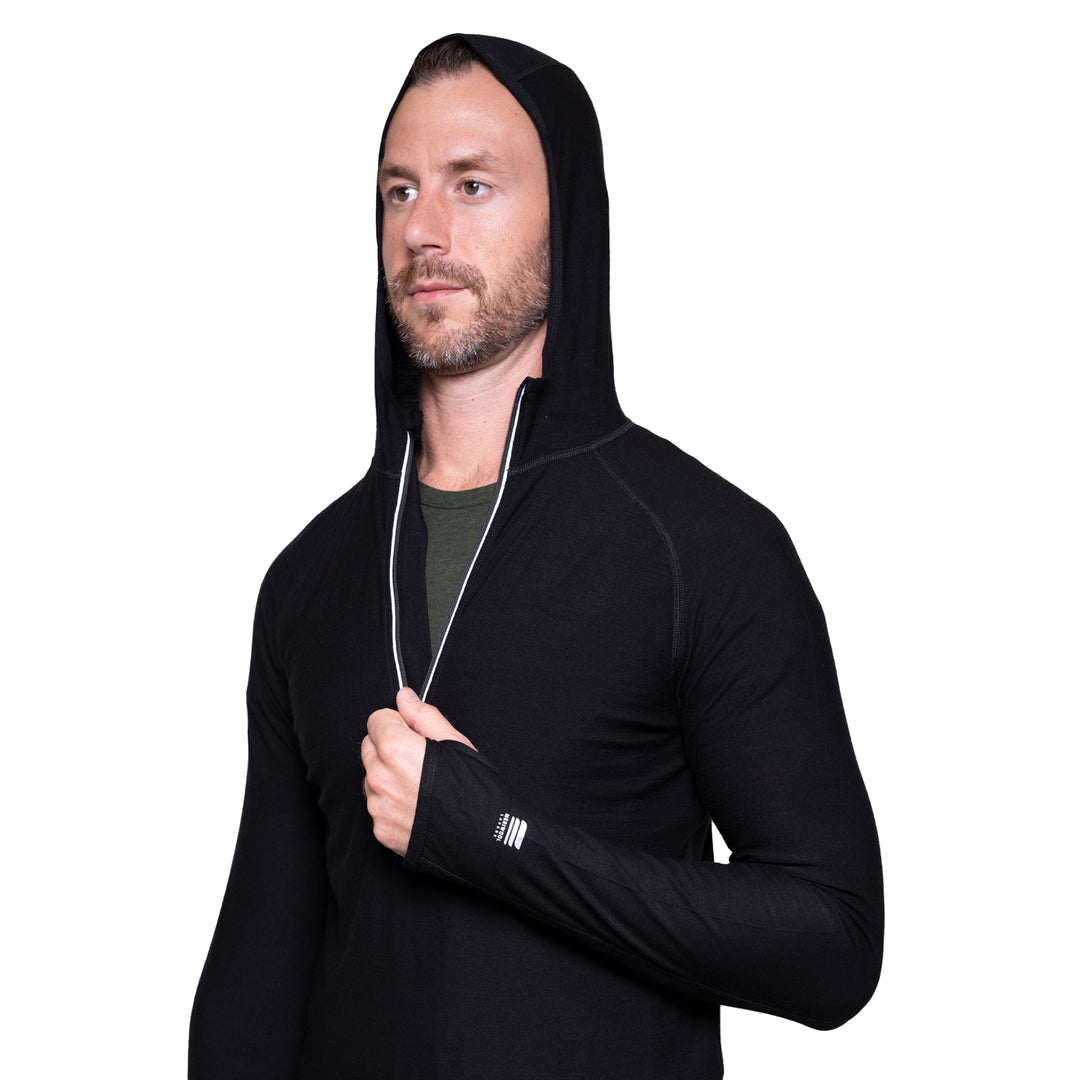 MEN'S MERINO 190 BASE LAYER LONG SLEEVE HOODIE