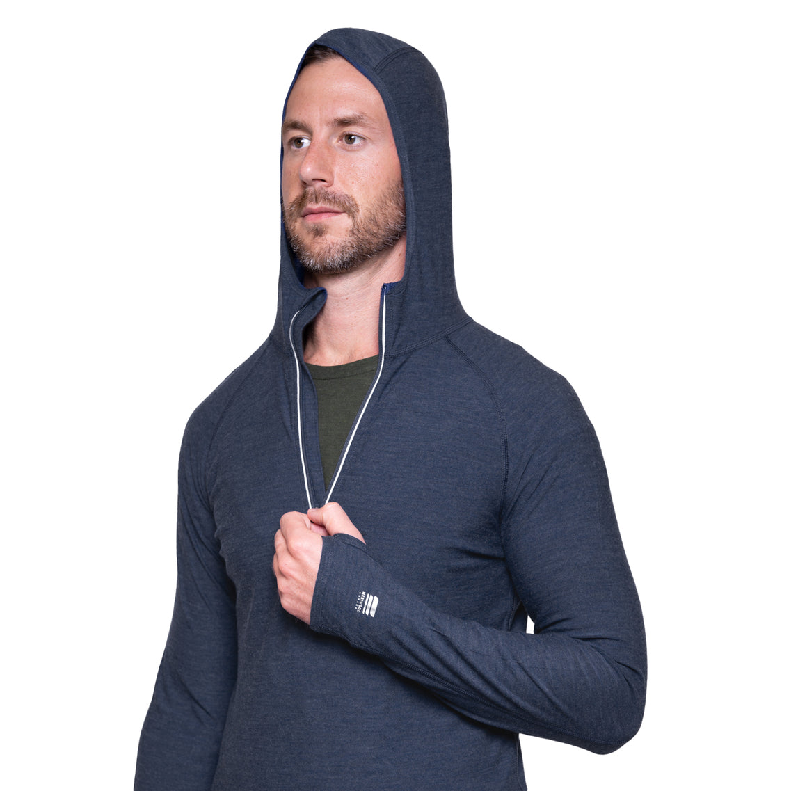 NorthWool Men's Merino Wool 1/4 Zip Midlayer Hoodie with Pouch and Poc –  Woolove Apparel