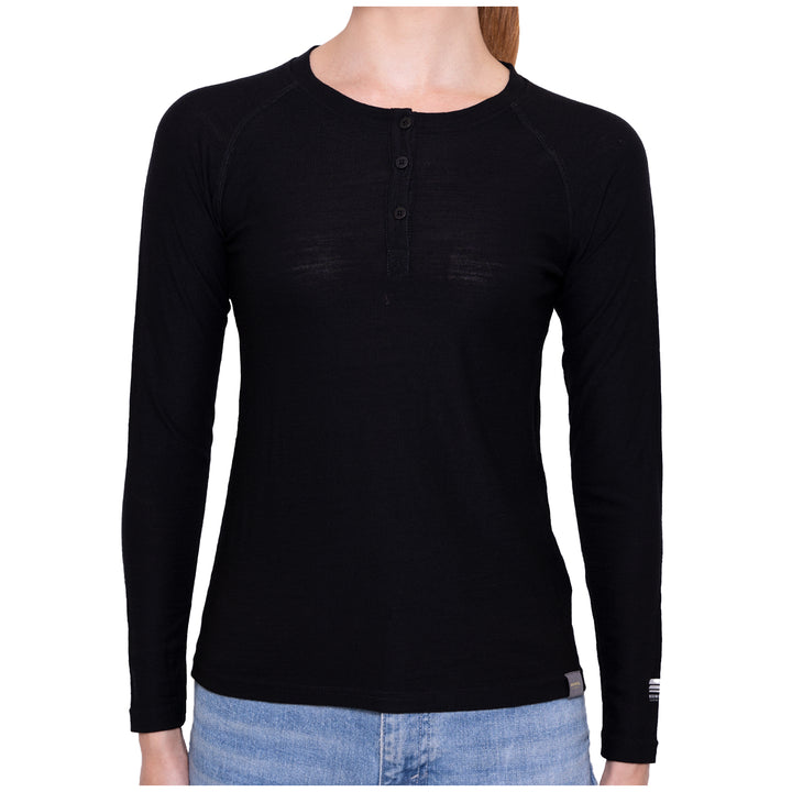 WOMEN'S MERINO 190 BASE LAYER LONG SLEEVE HENLEY