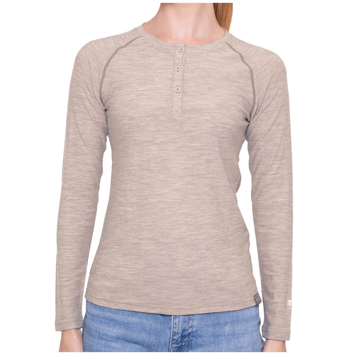 WOMEN'S MERINO 190 BASE LAYER LONG SLEEVE HENLEY