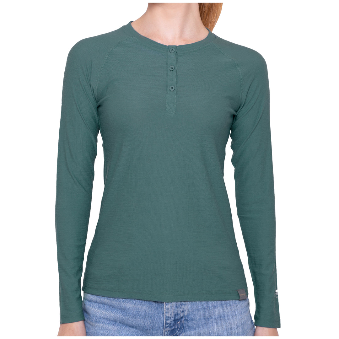 WOMEN'S MERINO 190 BASE LAYER LONG SLEEVE HENLEY