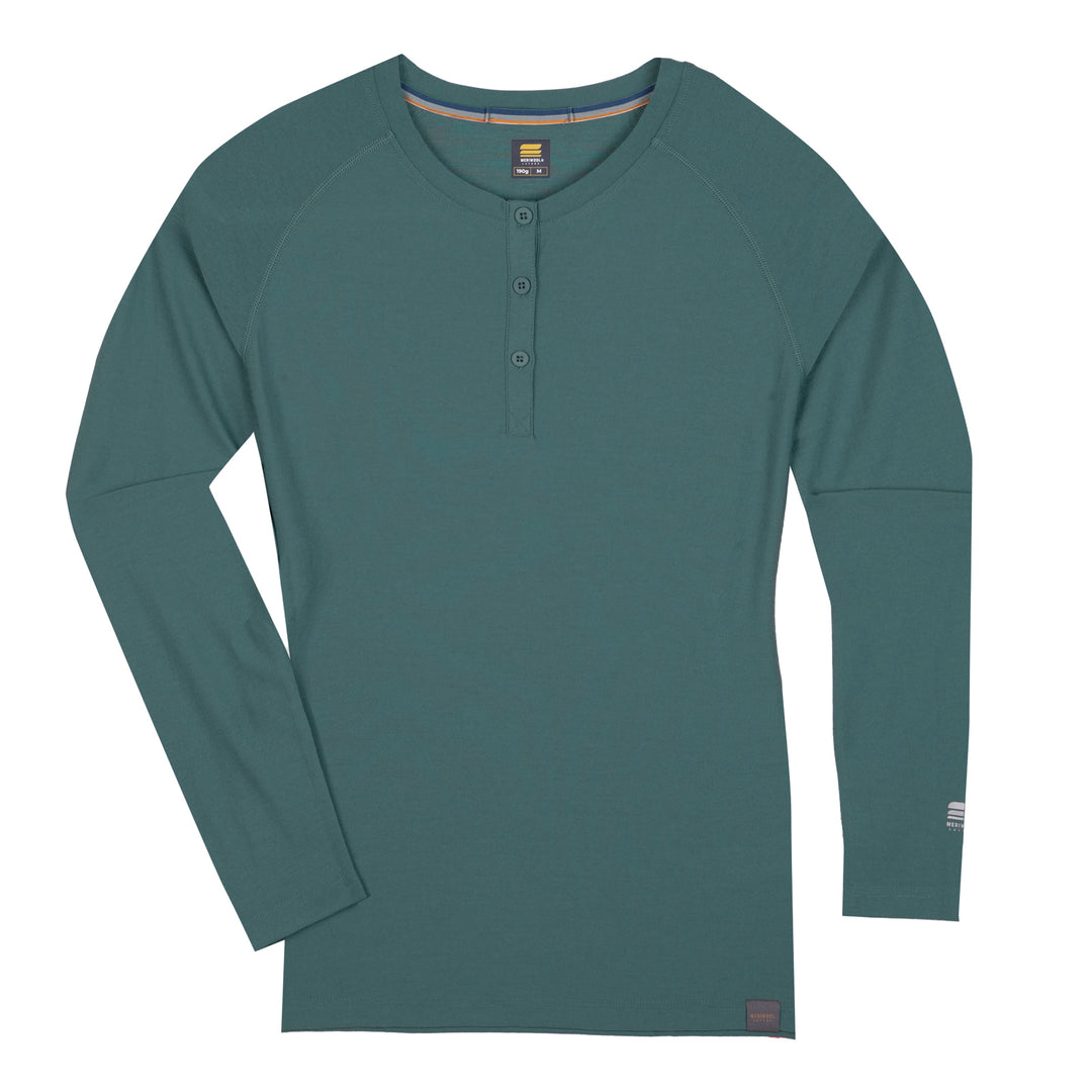 WOMEN'S MERINO 190 BASE LAYER LONG SLEEVE HENLEY