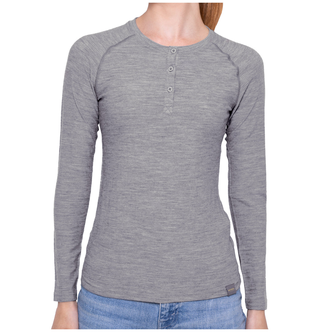 WOMEN'S MERINO 190 BASE LAYER LONG SLEEVE HENLEY