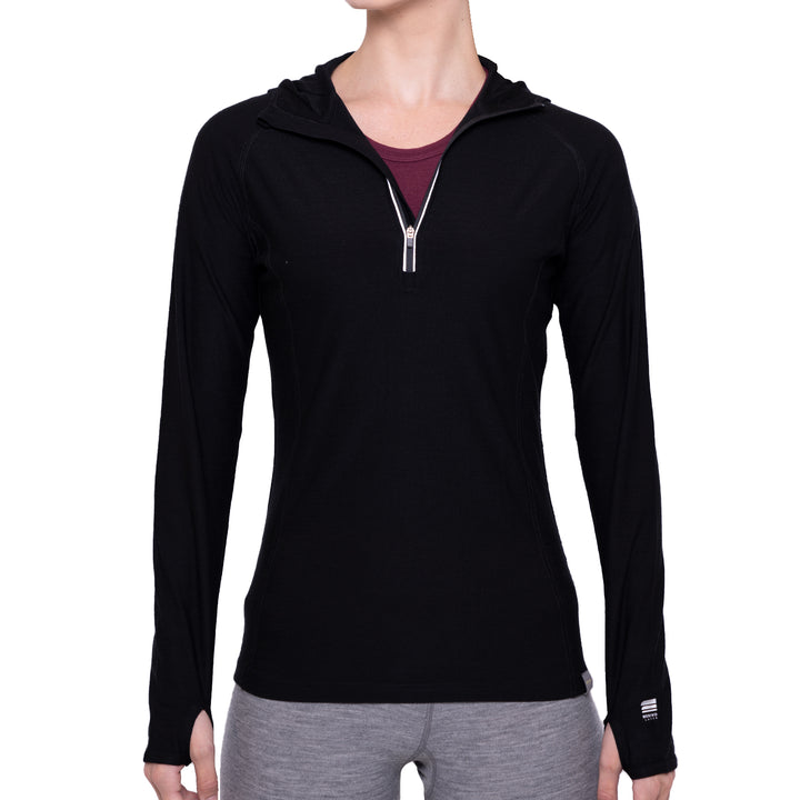 WOMEN'S MERINO 190 BASE LAYER LONG SLEEVE HOODIE