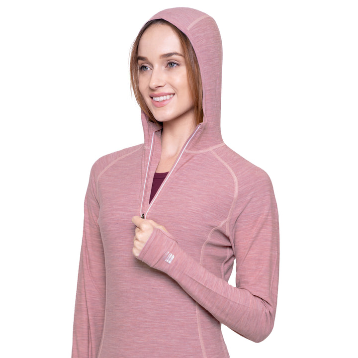 WOMEN'S MERINO 190 BASE LAYER LONG SLEEVE HOODIE