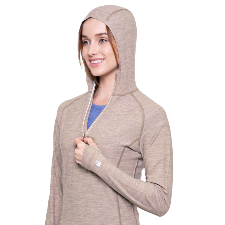 WOMEN'S MERINO 190 BASE LAYER LONG SLEEVE HOODIE