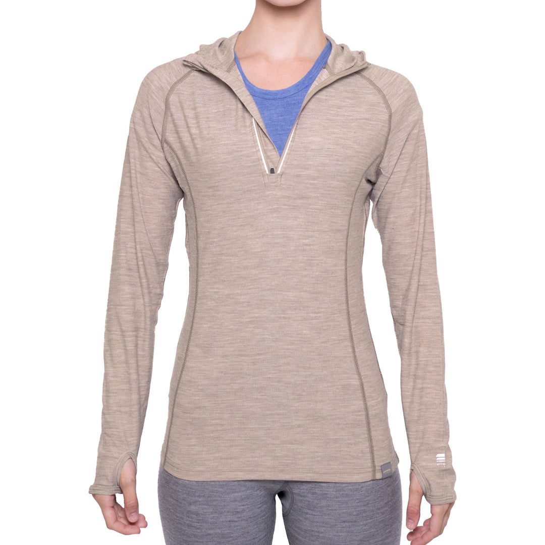 WOMEN'S MERINO 190 BASE LAYER LONG SLEEVE HOODIE