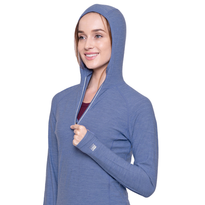 WOMEN'S MERINO 190 BASE LAYER LONG SLEEVE HOODIE