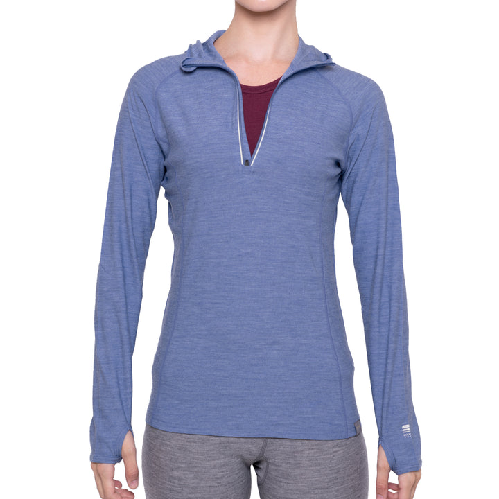 WOMEN'S MERINO 190 BASE LAYER LONG SLEEVE HOODIE