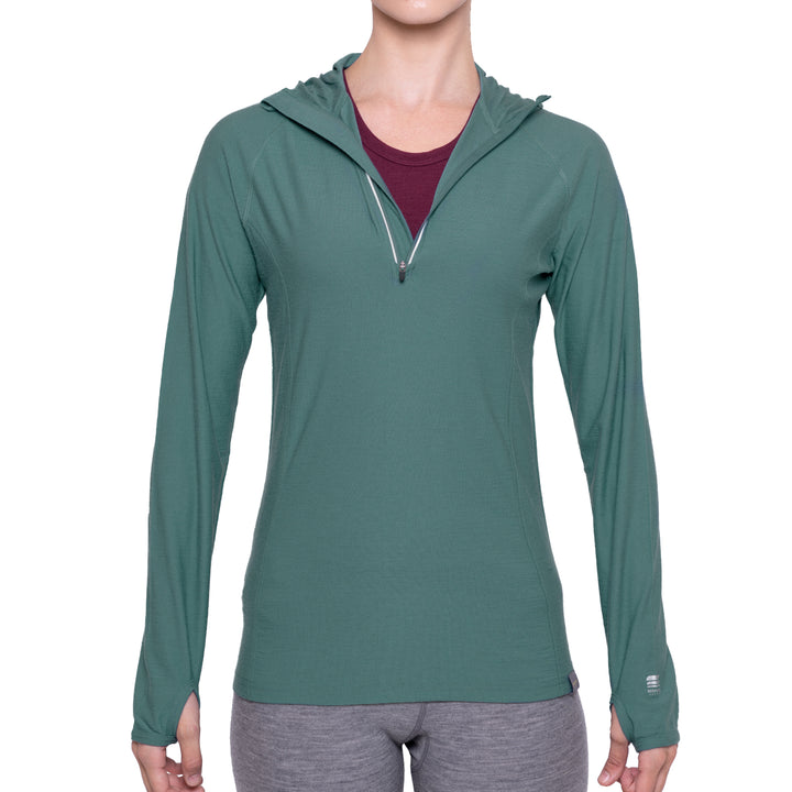 WOMEN'S MERINO 190 BASE LAYER LONG SLEEVE HOODIE