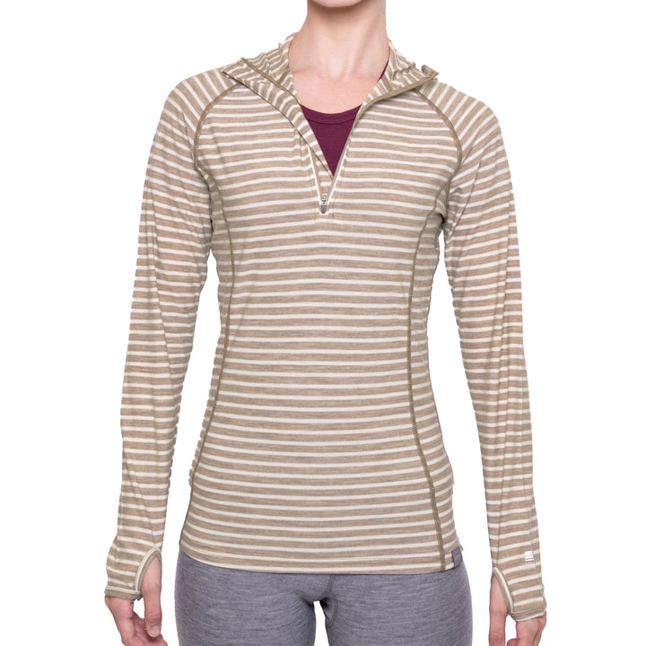 WOMEN'S MERINO 190 BASE LAYER LONG SLEEVE HOODIE