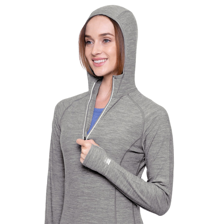 WOMEN'S MERINO 190 BASE LAYER LONG SLEEVE HOODIE