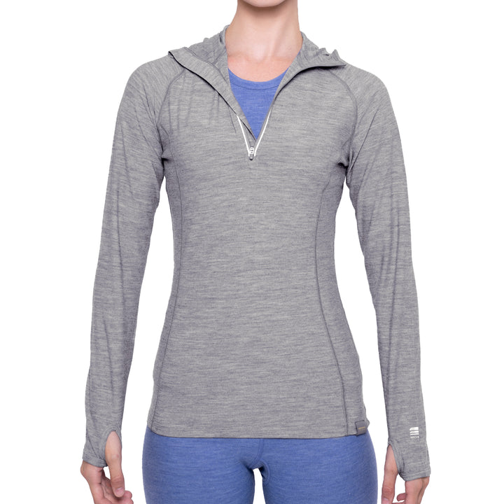 WOMEN'S MERINO 190 BASE LAYER LONG SLEEVE HOODIE