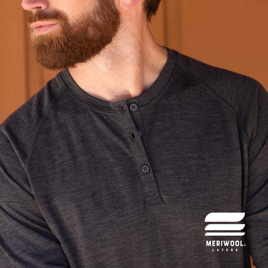 MEN'S MERINO 190 BASE LAYER LONG SLEEVE HENLEY