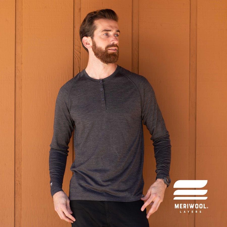 MEN'S MERINO 190 BASE LAYER LONG SLEEVE HENLEY