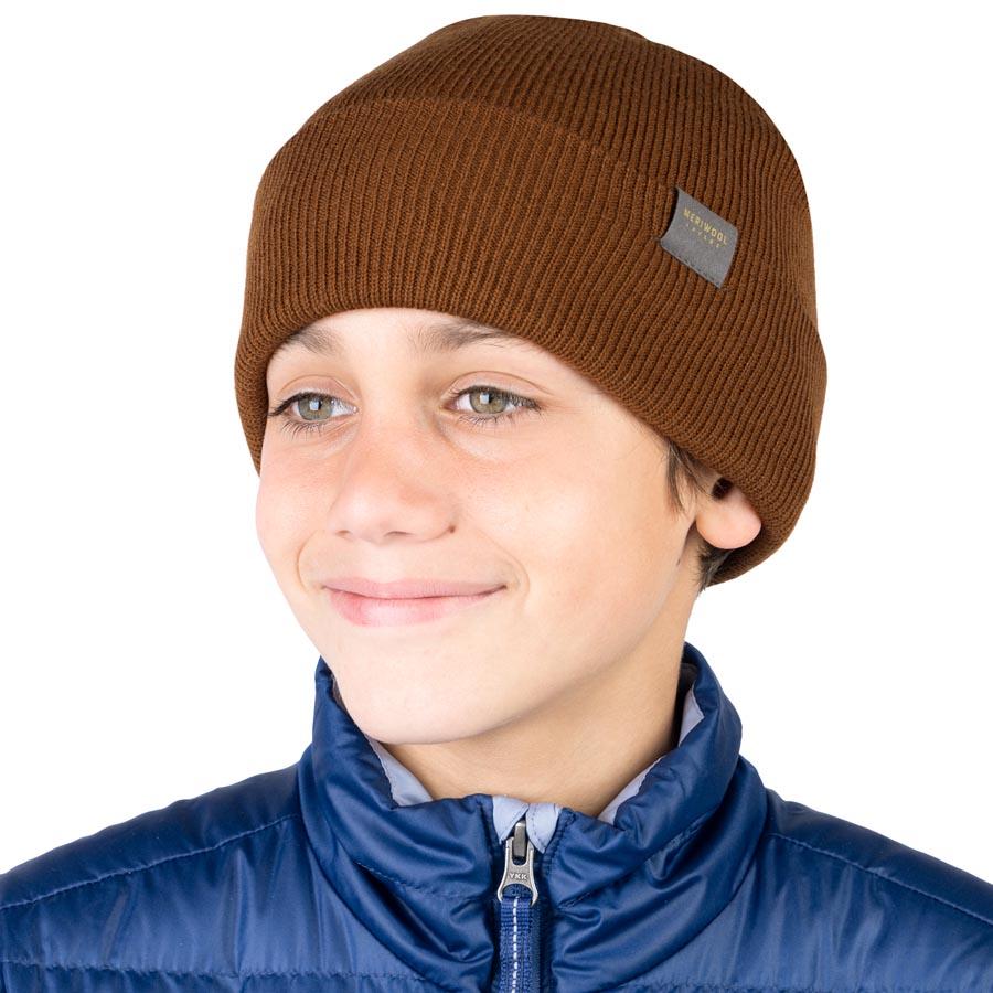 MERINO KIDS RIBBED KNIT BEANIE