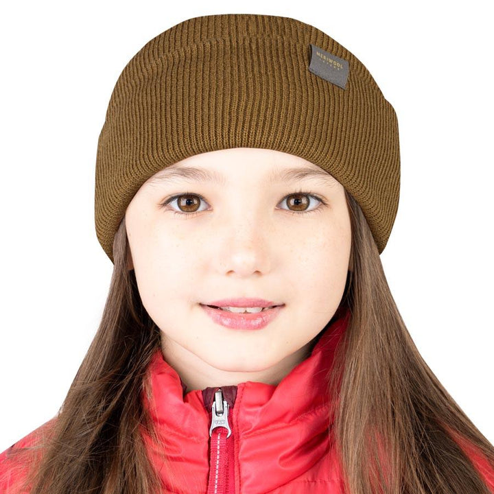 MERINO KIDS RIBBED KNIT BEANIE