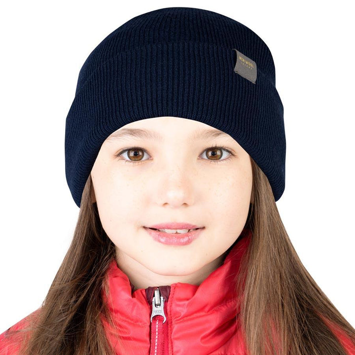 MERINO KIDS RIBBED KNIT BEANIE