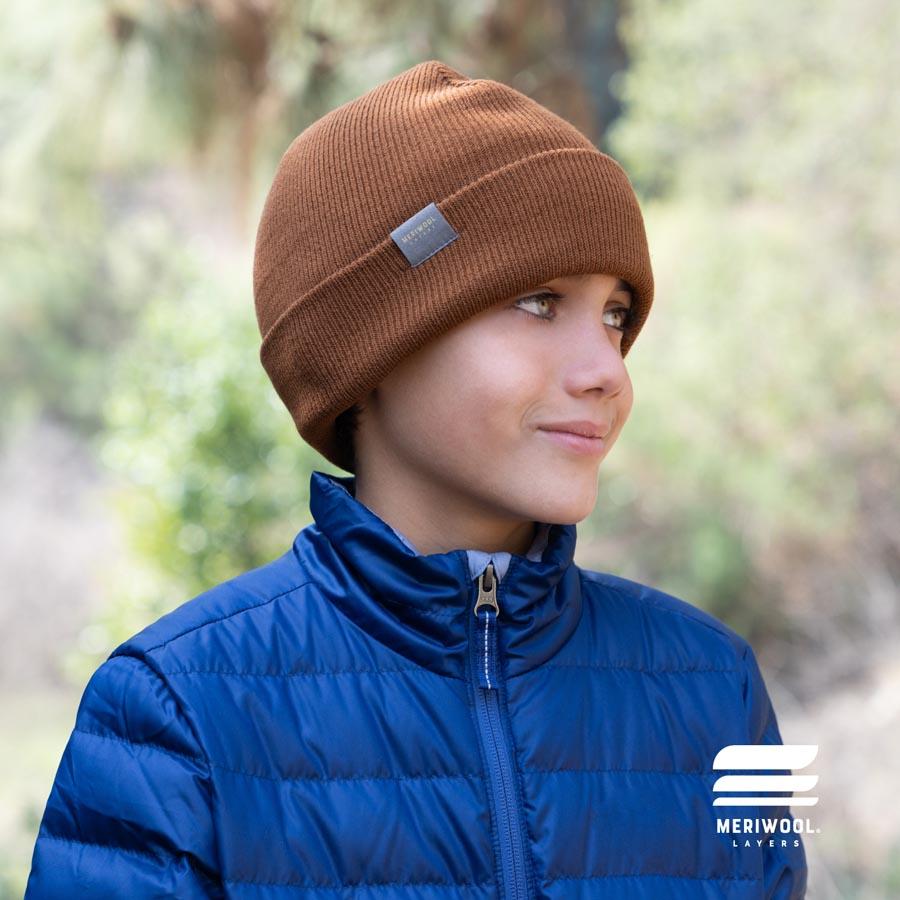 MERINO KIDS RIBBED KNIT BEANIE