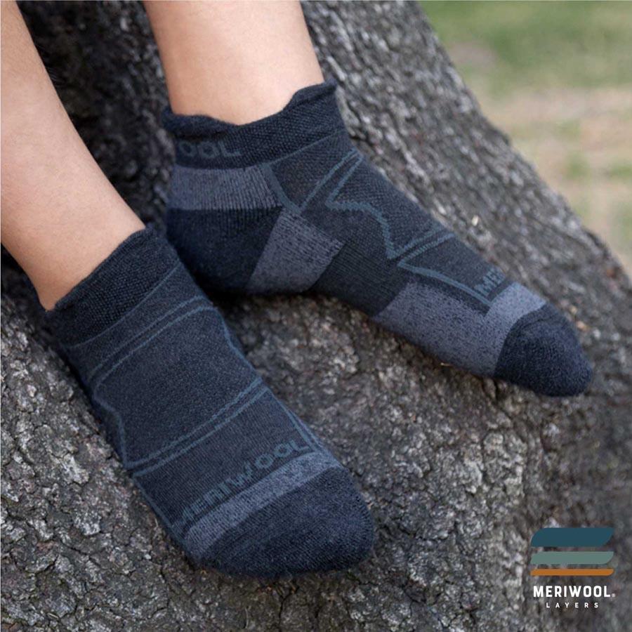 Merino Cushioned Ankle Trainer Socks- 2PK