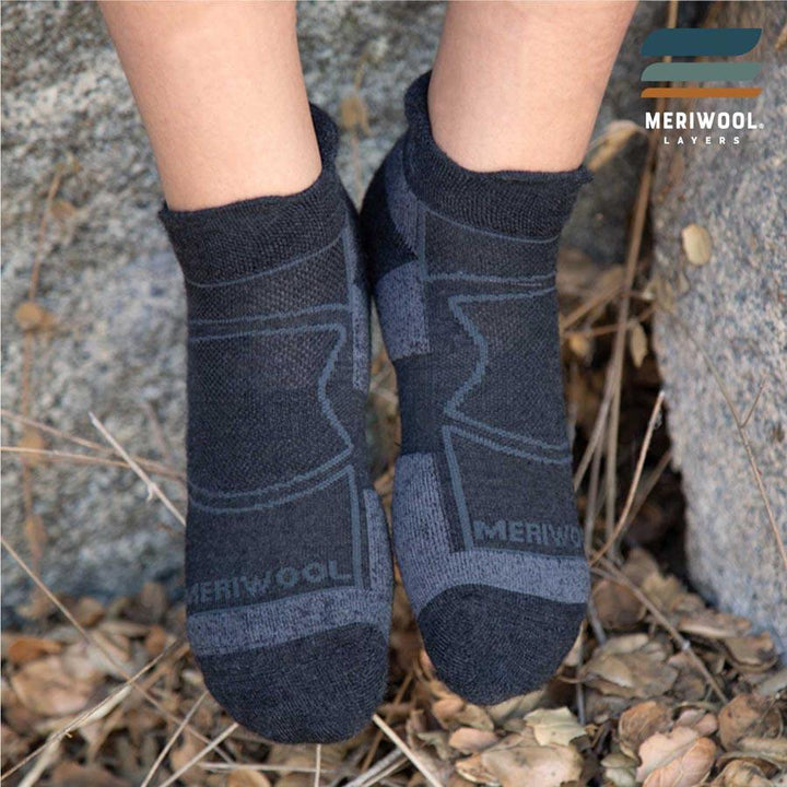 Merino Cushioned Ankle Trainer Socks- 2PK